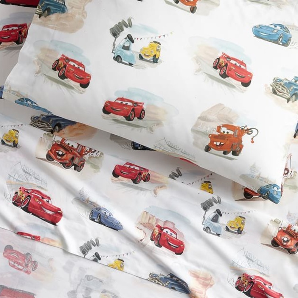 Pixar Cars Full Sheet Set by Pottery Barn Kids NEW
